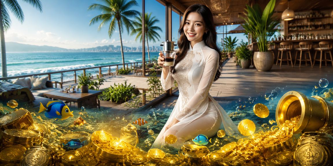 Người phụ nữ mặc áo dài Việt Nam theo dõi cá cược trực tuyến tại Nha Trang